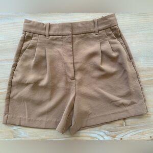 Aritzia Wilfred Effortless Tailored Mid-Thigh Crepette Shorts